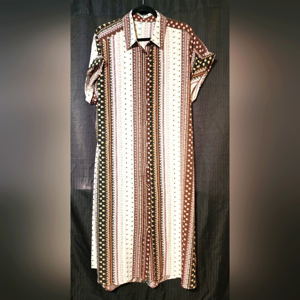 XL long patterned dress - never worn but no tags
